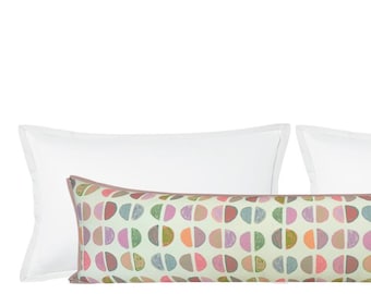Lulie Wallace Mims // Multi with Butterfly Flange XL Lumbar | dot pattern | designer | long pillow |