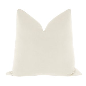 Signature Velvet // Alabaster Pillow  | white velvet pillow | white throw pillow | cotton velvet pillow |