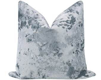 Lavish Velvet // Periwinkle Pillow  | soft blue velvet pillow | designer throw pillow | crushed velvet pillow |