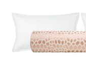The Bolster Faux Silk Safari Blush bolster pillow bed decor faux silk print silk bolster pink pillow