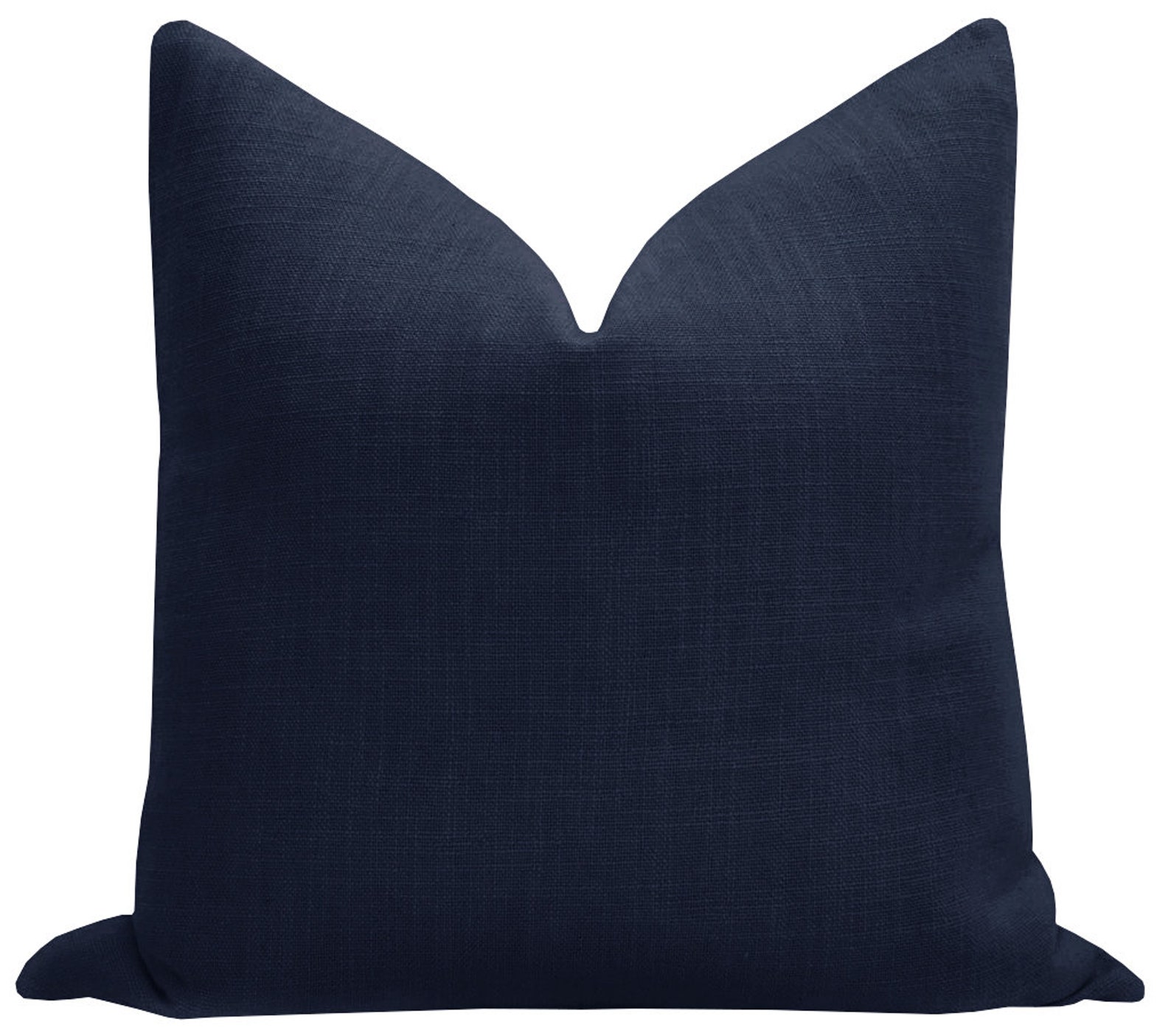 Signature Linen // Navy Blue Pillow COVER ONLY Blue Linen Etsy