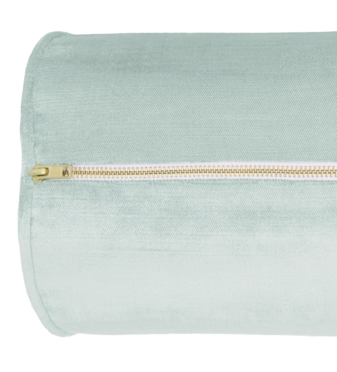 The Bolster Faux Silk Velvet // Spa Blue velvet bolster Etsy