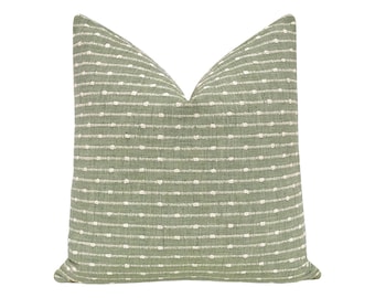 Hampton Tweed // Eucalyptus pillow | woven | throw pillow | green |