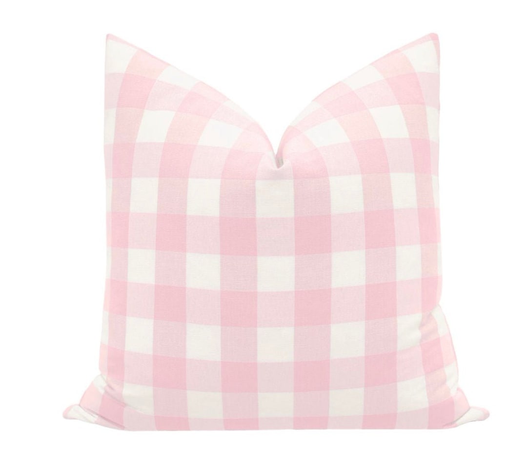 Charleston Check // Primrose Buffalo Check Light Pink Kids Room Throw Pillow - Etsy