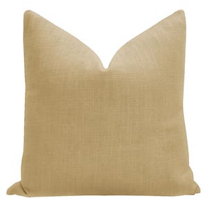 Signature Linen // Camel Pillow | neutral linen pillow | tan linen |  linen pillow |