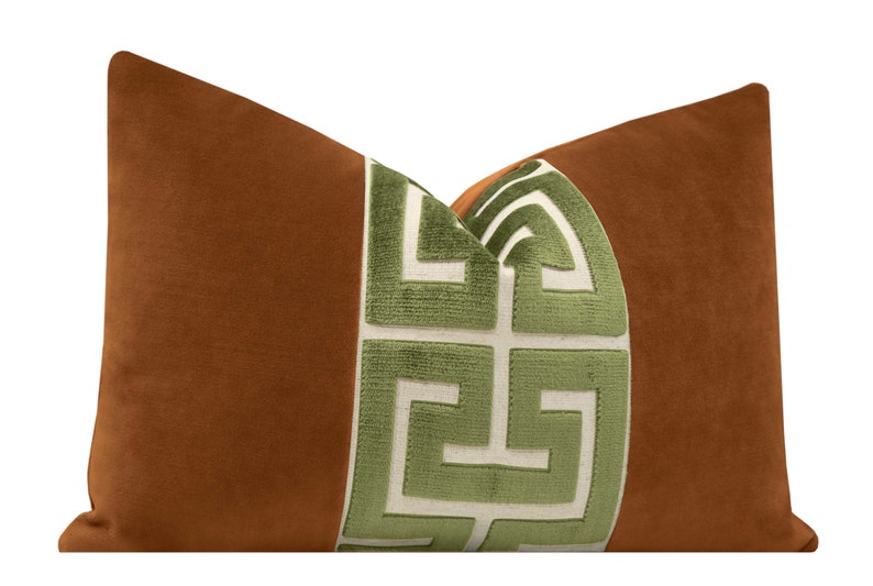 The Little Lumbar : Society Velvet // Cognac + Greek Trim // Olive - Thumbnail 2
