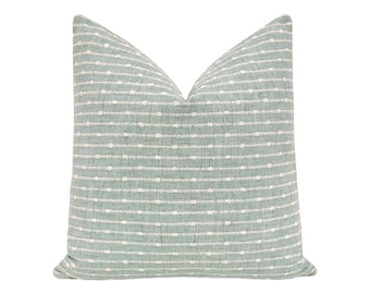 Hampton Tweed // Spa Blue pillow | woven | throw pillow | blue |