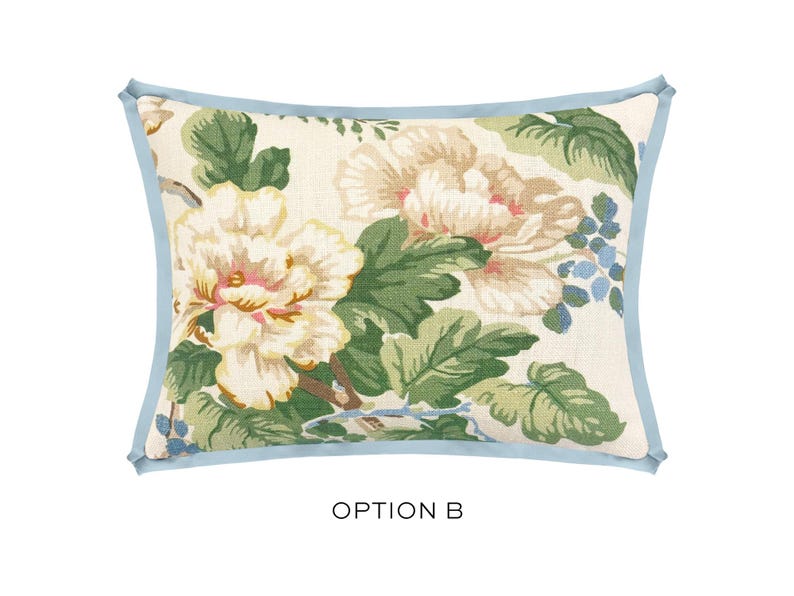 Lee Jofa Chinese Peony Throw Pillow - Thumbnail 5