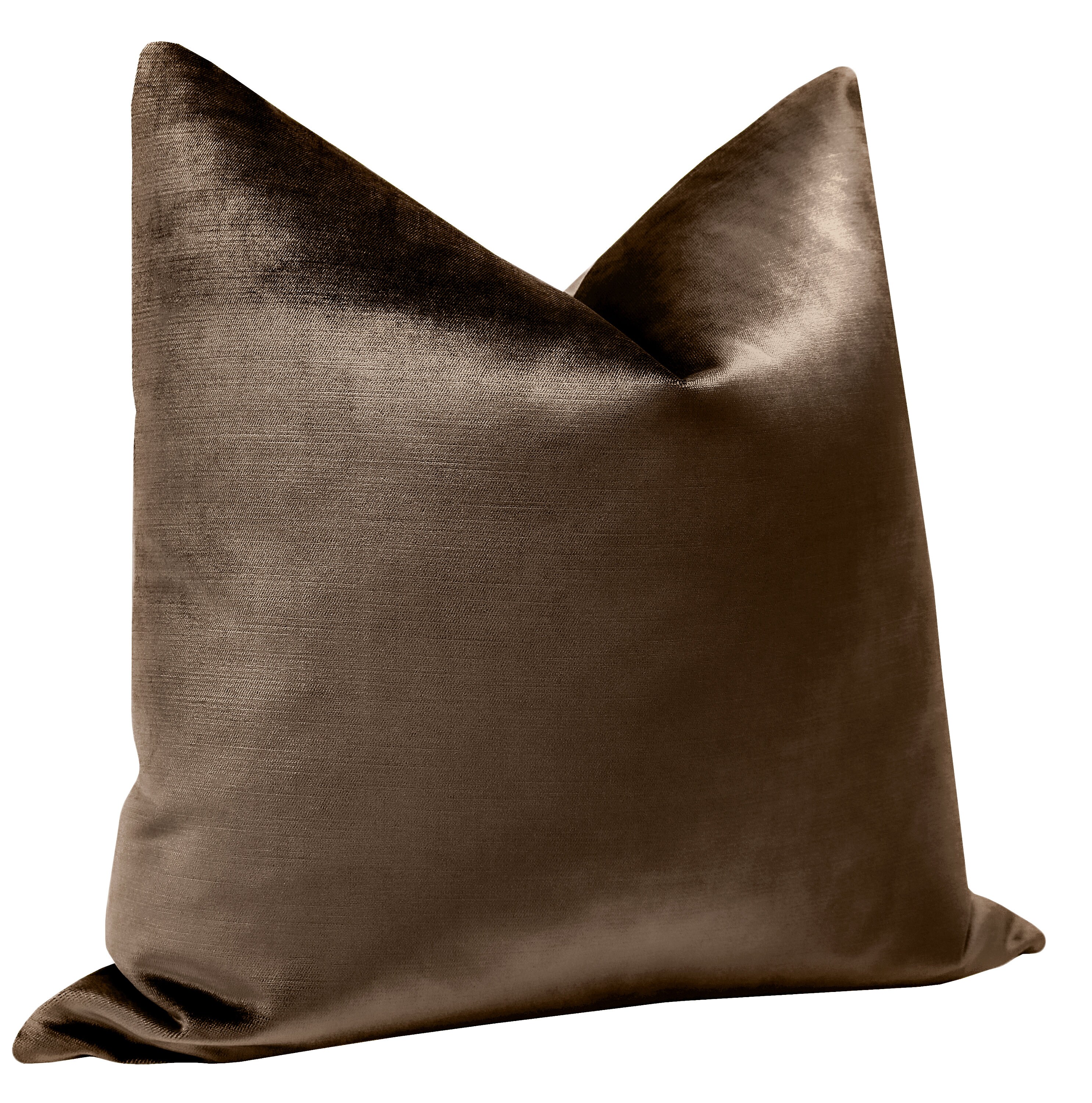 Faux Silk Velvet // Mocha Pillow COVER ONLY brown velvet Etsy