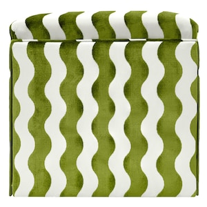 The Skirted Ottoman : The Wave // Lettuce | upholstered bench | upholstered ottoman | upholstered stool |