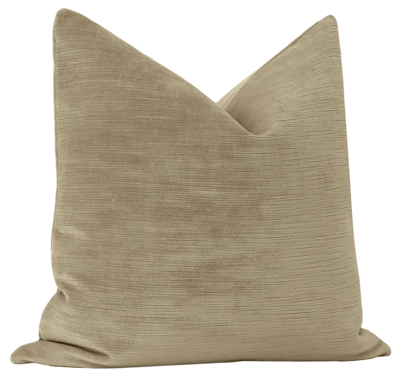 Strie Velvet // Stone Pillow COVER ONLY Tan Velvet Pillow Etsy