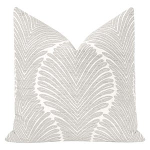 Musgrove Chenille // Dove Grey Pillow | grey + white pillow | woven fabric throw pillow | home decor |