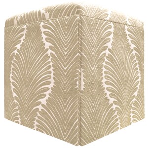 The Skirted Ottoman : Musgrove Chenille // Natural upholstered bench upholstered ottoman upholstered stool image 2