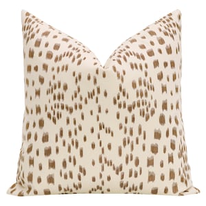 Brunschwig & Fils Les Touches // Tan | Flamestitch | brown neutral print | designer pillow |
