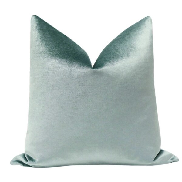 Blue Green Pillow Etsy