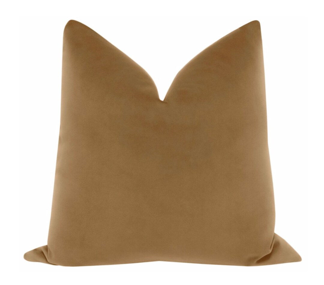 Signature Velvet // Nutmeg Pillow COVER ONLY Tan Velvet Designer Velvet