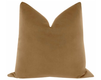 Signature Velvet // Nutmeg Pillow  | tan velvet | designer velvet | velvet pillow |