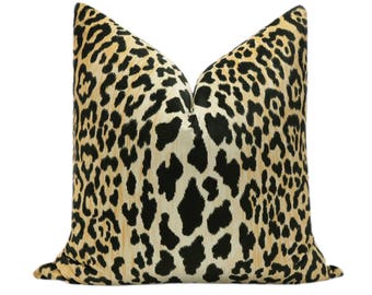 Leopard Velvet Pillow | Leopard print | Jamil leopard velvet | animal print pillow |