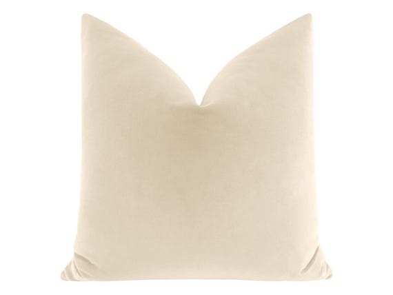 Signature Velvet // Alabaster Pillow | white velvet pillow | white throw pillow | cotton velvet pillow |