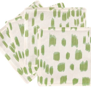 Brunschwig & Fils Les Touches // Peridot Cocktail Napkins | linen coasters | SET OF 4 | hostess + housewarming gift |