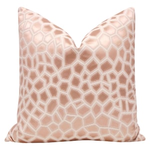Faux Silk Safari // Blush Pillow  | pattern pillow | pink pillow | silk pillow |