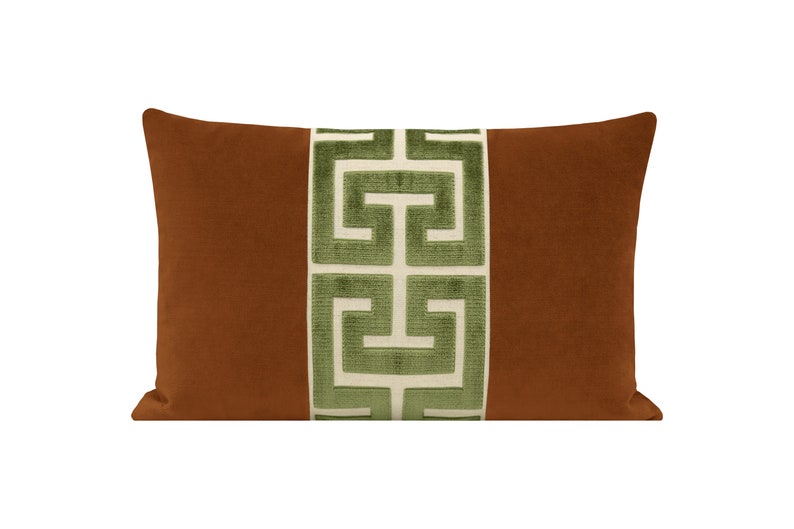 The Little Lumbar : Society Velvet // Cognac + Greek Trim // Olive