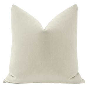 Mohair Velvet // Marble Pillow  | off-white velvet pillow | mohair velvet pillow | white throw pillow |