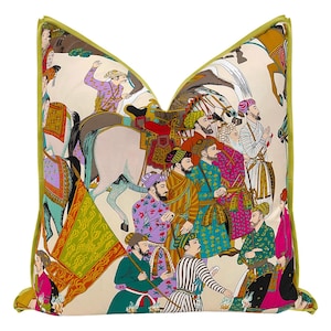 Manuel Canovas Dara // Turquoise with Butterfly Flange pillow | Cowtan & Tout |chinoiserie print | designer fabric |