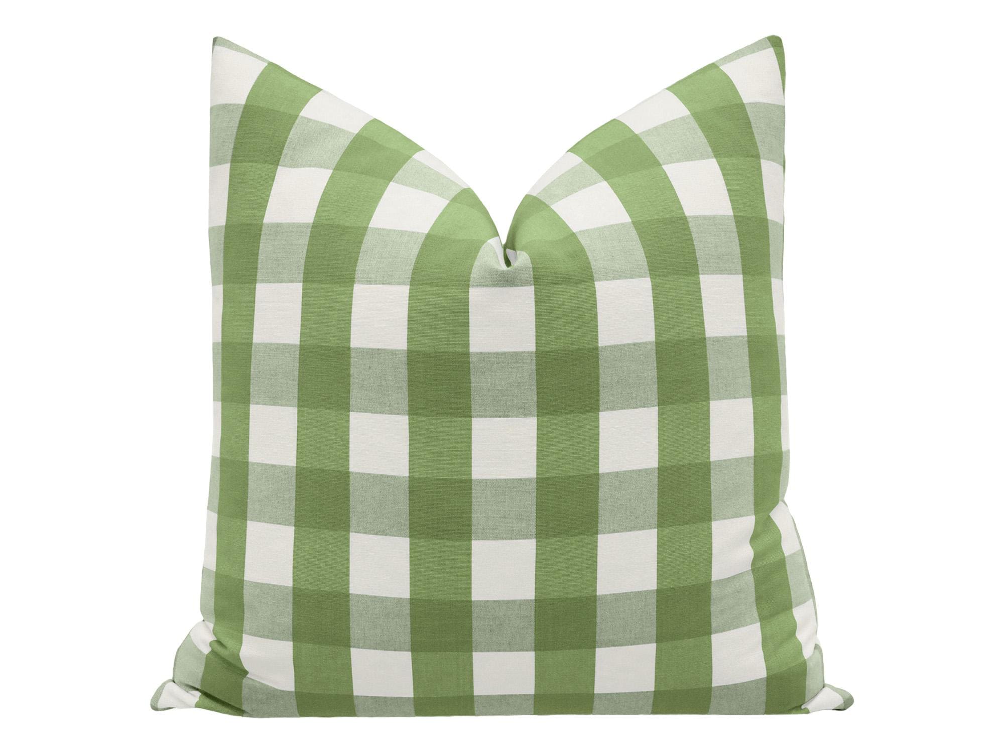Green buffalo check pillow online
