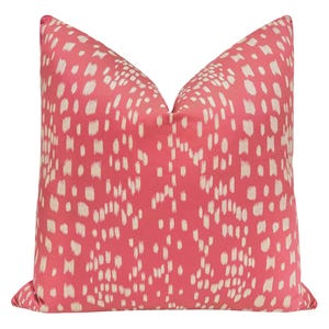 Brunschwig & Fils Les Touches Reverse // Pink | Flamestitch | pink neutral print | cotton throw pillow |