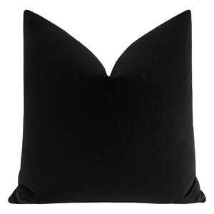 Signature Velvet // Noir Pillow | black velvet pillow | black throw pillow | cotton velvet pillow |