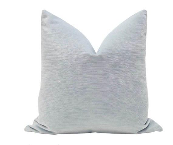 Baby blue velvet pillow deals