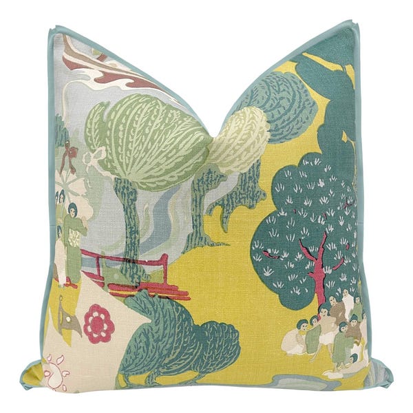 Yellow Chinoiserie Fabric - Etsy