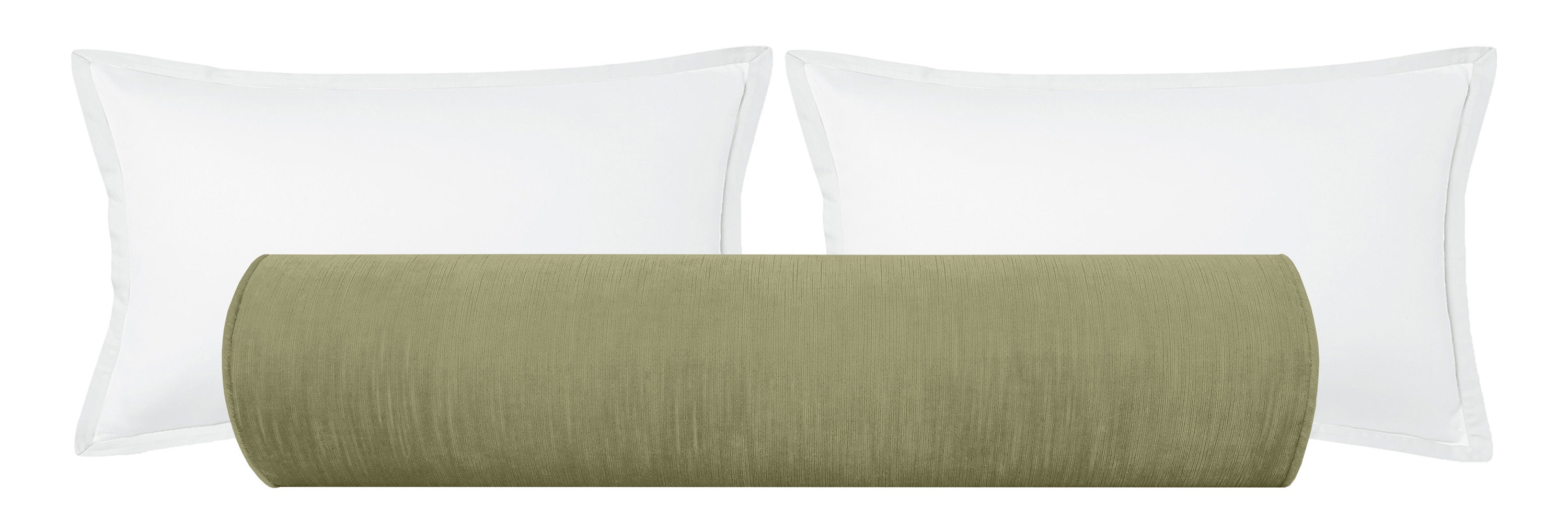The Bolster Strie Velvet // Spanish Moss Velvet Bolster Etsy