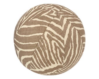 The Standard Ball Pillow : Brunschwig & Fils Le Zebre // Beige Pillow | animal print | throw pillow | designer |