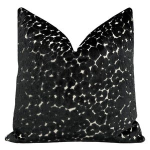 Leopard Cut Velvet // Noir pillow  | cut velvet | velvet pillow | bedroom + home decor |