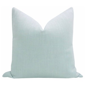 Signature Linen // Spa Blue Pillow  | blue linen pillow | light blue | spa blue pillow |