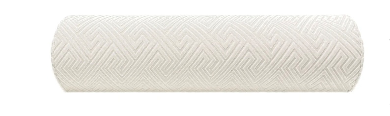 ShopLittleDesignCo Roman Cut Velvet Bolster Pillow - Thumbnail 3