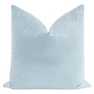 Society Velvet // Soft Blue Pillow | blue velvet | designer velvet | velvet pillow |