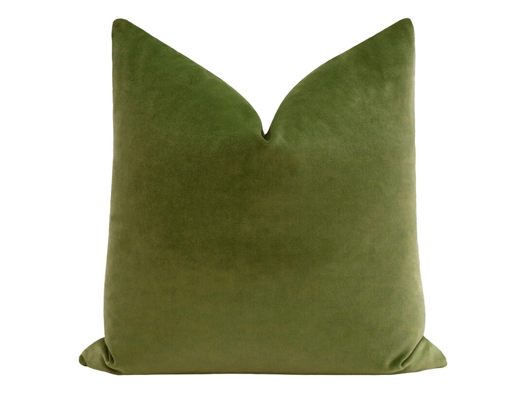 Buy Society Velvet // Olive Pillow Green Velvet Designer Velvet  Velvet Pillow Online in India