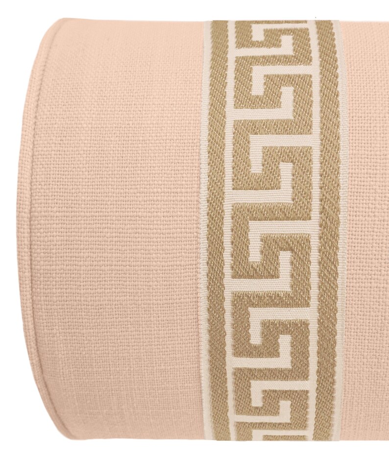 The Bolster : Signature Linen // Cameo + Greek Key Trim // Natural - Thumbnail 4