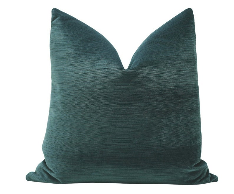 Strie Velvet // Aegean Pillow COVER ONLY Blue Velvet Pillow Etsy