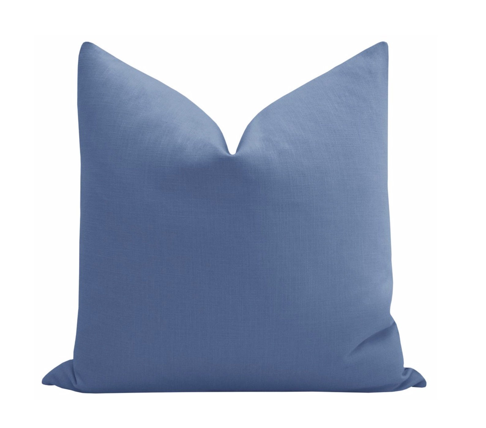 Classic Linen // Periwinkle pillow COVER ONLY blue linen Etsy
