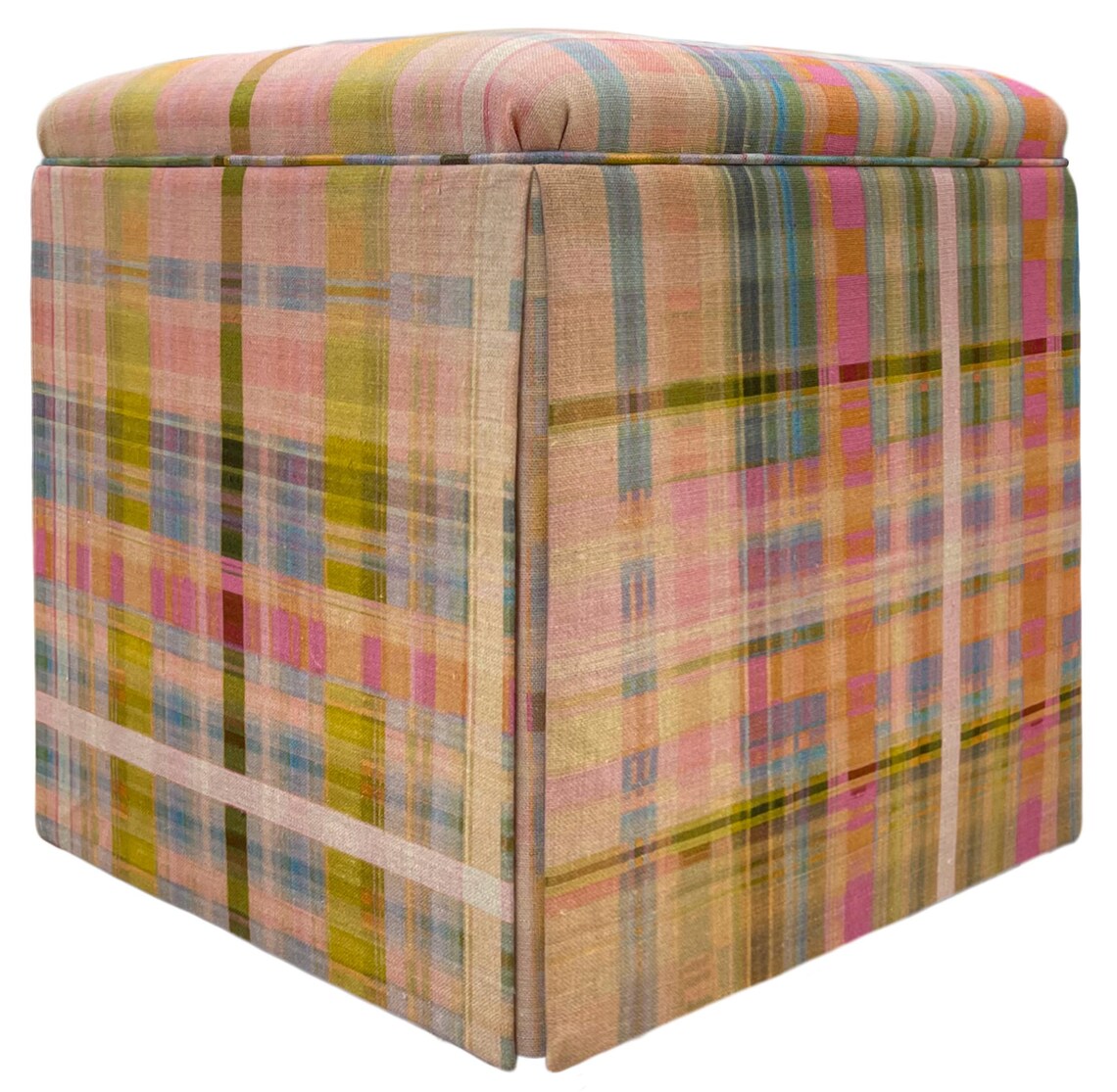 Anna Spiro Tattie // Multi Ottoman | Skirted Stool | Upholstered ...