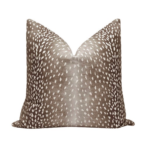 Antelope Pillow Cover Barkbrown Animal Print Pillow Cover Etsy