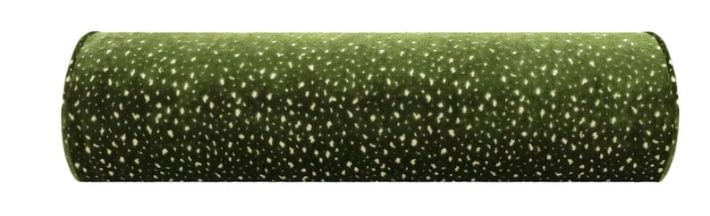 The Bolster : Antelope Cut Velvet // Olive green bolster pillow bedroom decor designer velvet image 3