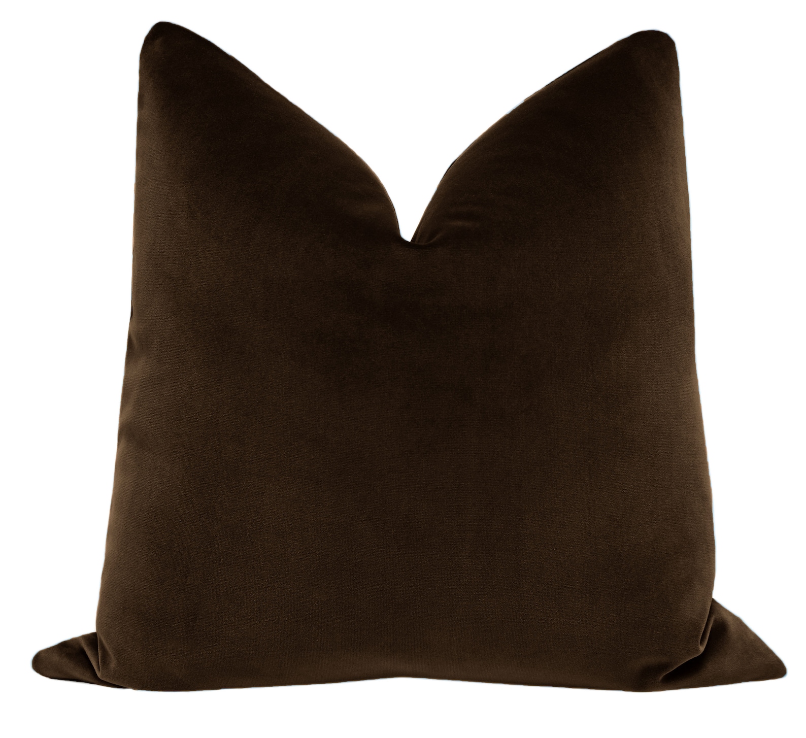 Signature Velvet // Chocolate Pillow COVER ONLY Brown Throw Etsy