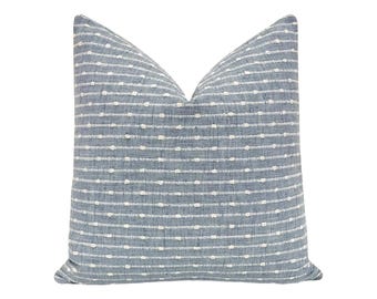 Hampton Tweed // Chambray pillow | woven | throw pillow | blue |