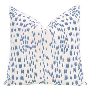 Brunschwig & Fils Les Touches // Cadet | Flamestitch | blue print | cotton throw pillow |
