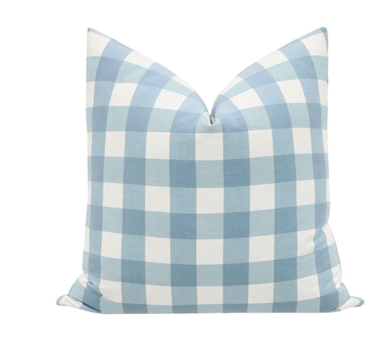 Blue buffalo check pillow hotsell